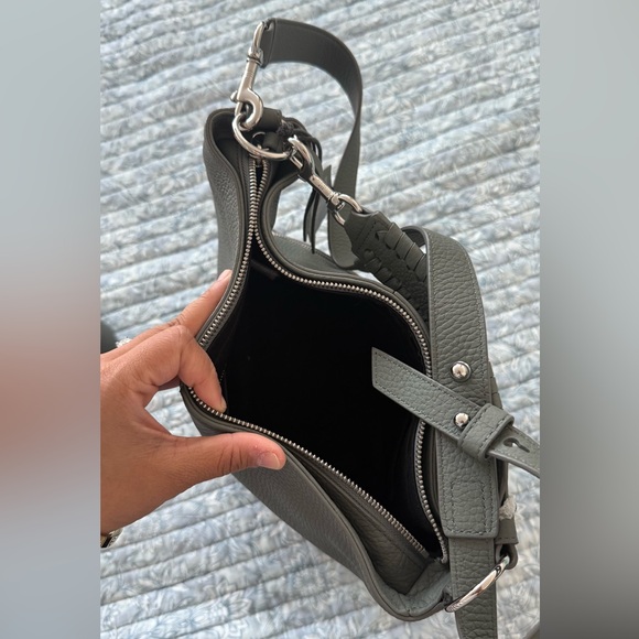 ALL SAINTS Lea Fetch Small Leather Convertible Backpack In Mink Grey NWT - Picture 5 of 8